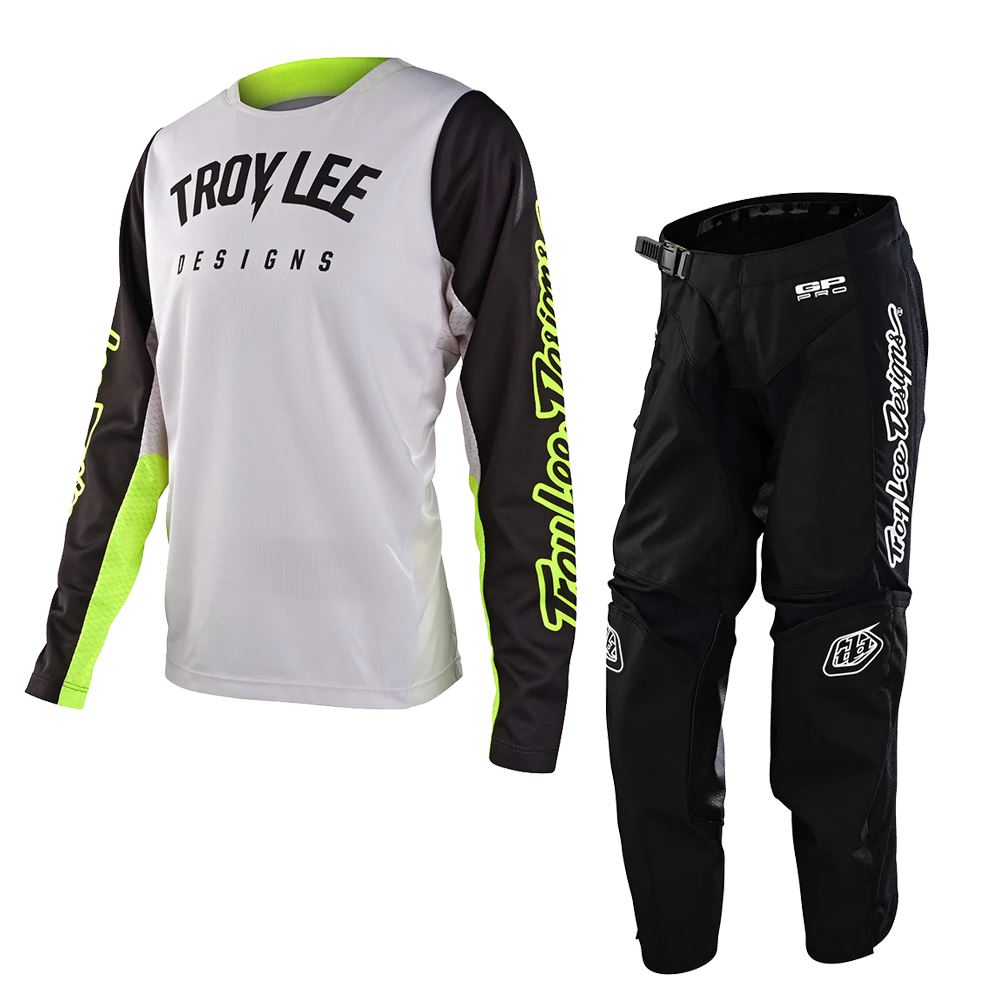 Troy Lee Designs 2024 Motocross Combo Kit Youth GP Pro Boltz Fog Flo Yellow